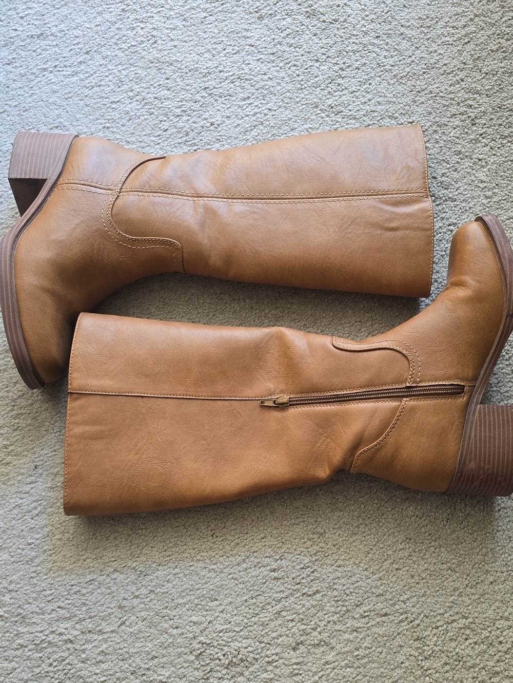 Haute Hippie Tall Cognac Leather Over-the-Knee Boots